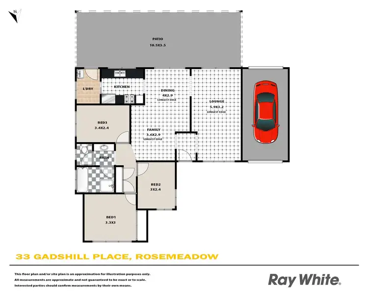 Floorplan of Homely house listing, 33 Gadshill Place, Rosemeadow NSW 2560