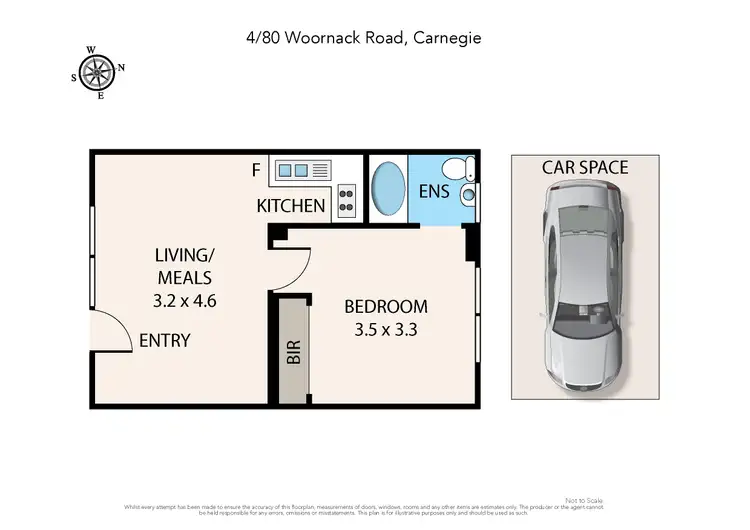 Floorplan of Homely apartment listing, 4/80 Woornack Road, Carnegie VIC 3163