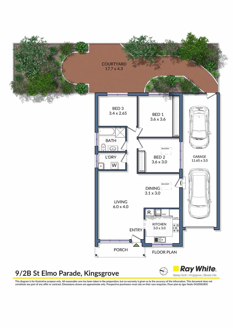 Floorplan of Homely villa listing, 9/2B St Elmo Parade, Kingsgrove NSW 2208