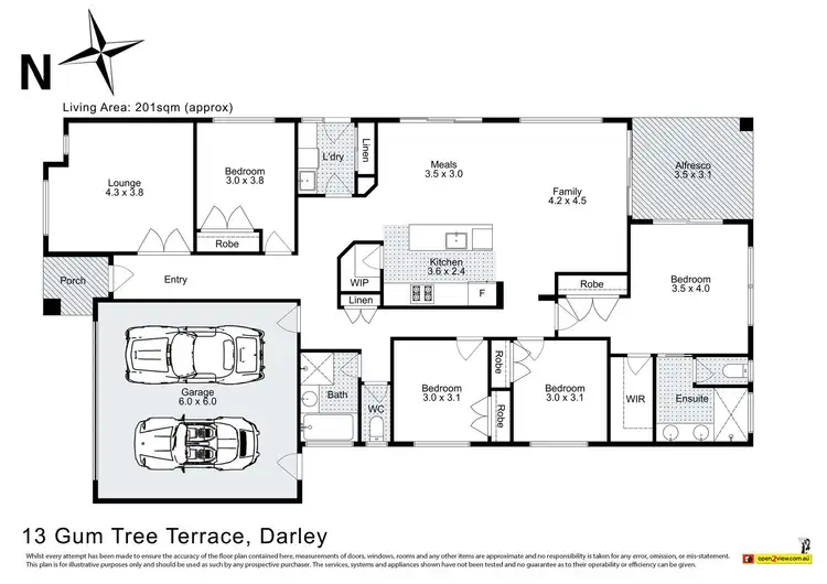 Floorplan of Homely house listing, 13 Gum Tree Terrace, Darley VIC 3340