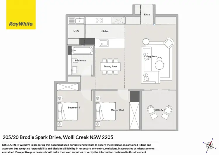 Floorplan of Homely apartment listing, 205/20 Brodie Spark Drive, Wolli Creek NSW 2205