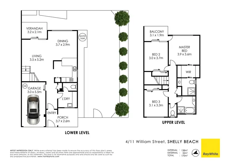 Floorplan of Homely townhouse listing, Unit 4/11 William Street, Shelly Beach QLD 4551