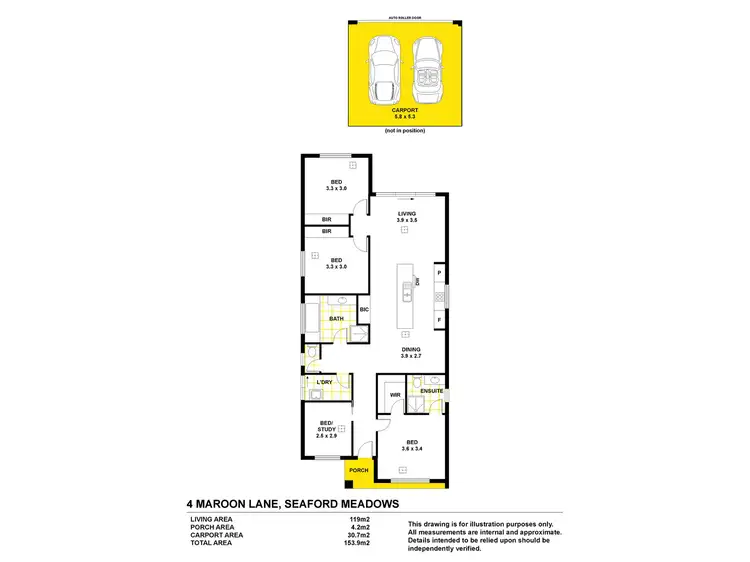 Floorplan of Homely house listing, 4 Maroon Lane, Seaford Meadows SA 5169