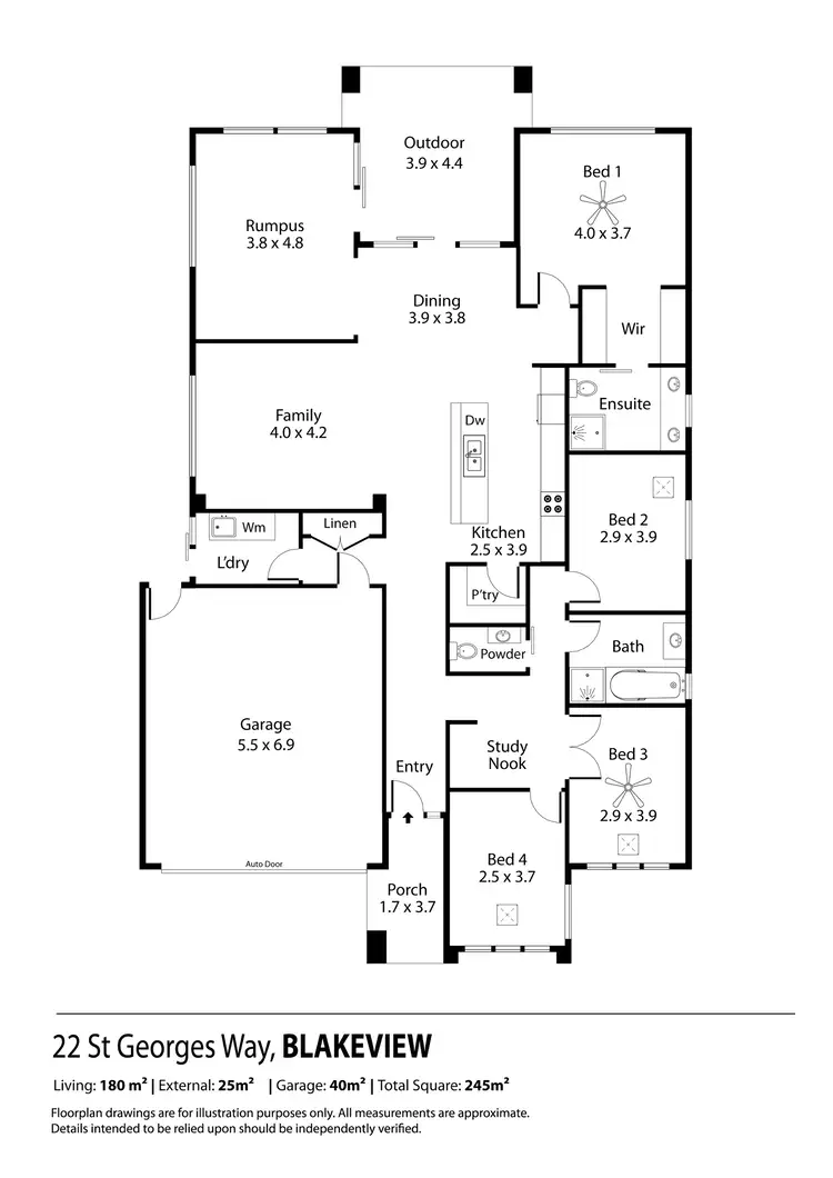Floorplan of Homely other listing, 22 St Georges Way, Blakeview SA 5114