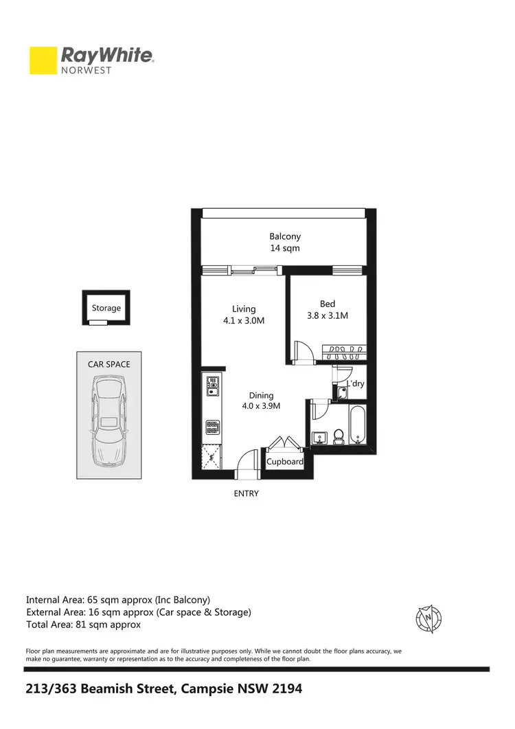 Floorplan of Homely apartment listing, 213/363 Beamish Street, Campsie NSW 2194