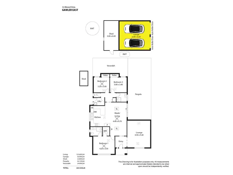 Floorplan of Homely house listing, 32 Allwood Drive, Gawler East SA 5118