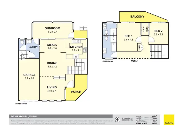 Floorplan of Homely townhouse listing, 2/3 Weston Place, Kiama NSW 2533