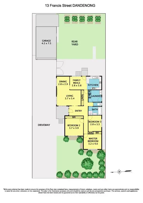 Floorplan of Homely house listing, 13 Francis Street, Dandenong VIC 3175