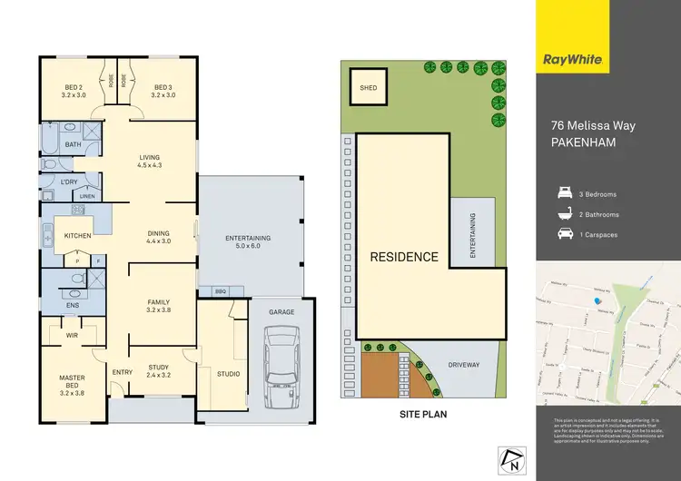 Floorplan of Homely house listing, 76 Melissa Way, Pakenham VIC 3810