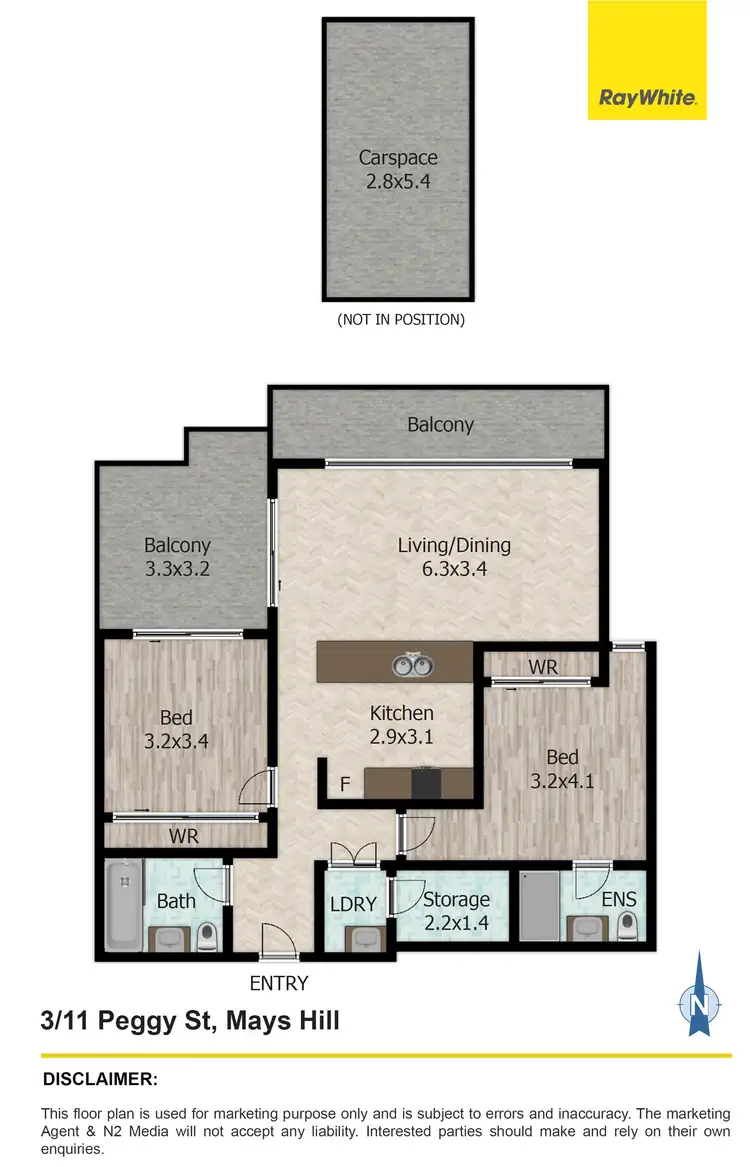 Floorplan of Homely unit listing, 3/11-15 Peggy Street, Mays Hill NSW 2145