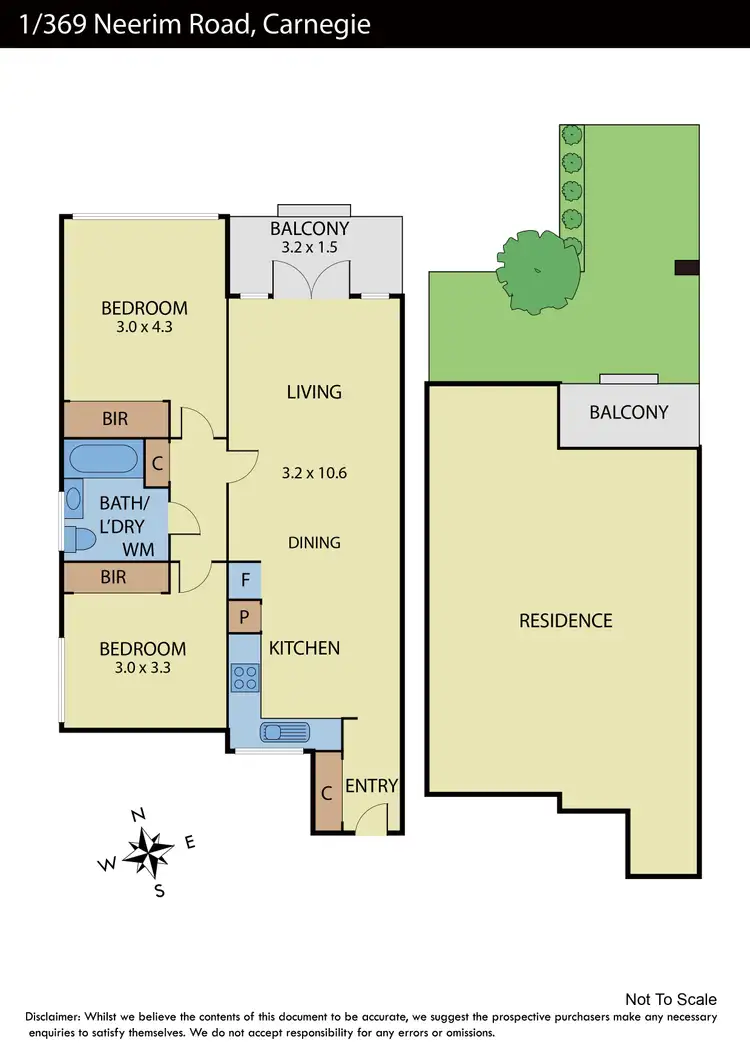 Floorplan of Homely apartment listing, 1/369 Neerim Road, Carnegie VIC 3163