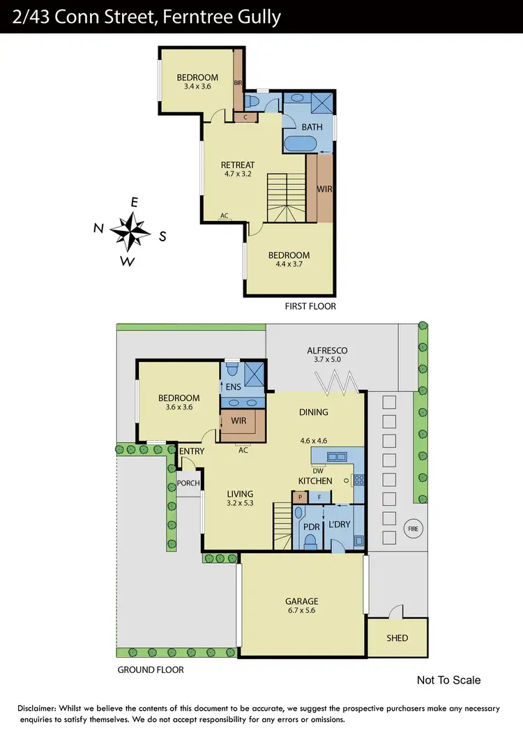 Floorplan of Homely townhouse listing, 2/43 Conn Street, Ferntree Gully VIC 3156