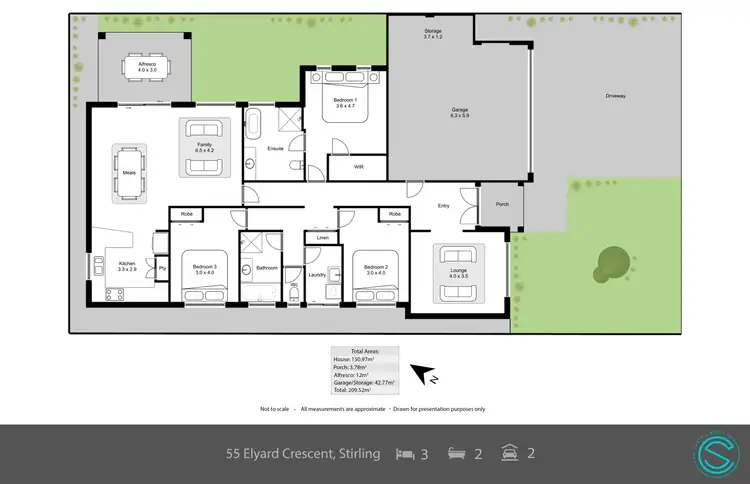 Floorplan of Homely house listing, 55 Elyard Crescent, Stirling WA 6021