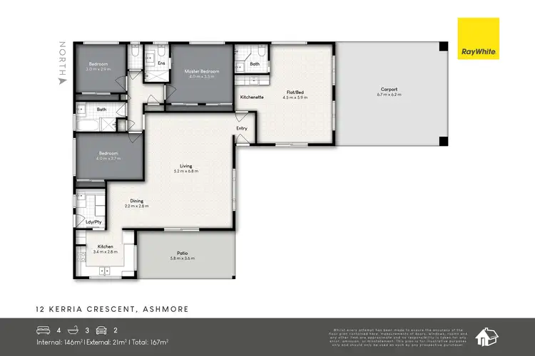 Floorplan of Homely house listing, 12 Kerria Crescent, Ashmore QLD 4214