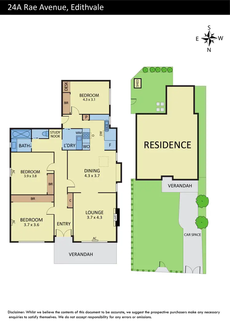 Floorplan of Homely house listing, 24A Rae Avenue, Edithvale VIC 3196