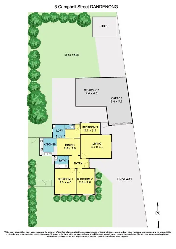 Floorplan of Homely house listing, 3 Campbell Street, Dandenong VIC 3175