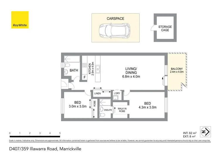Floorplan of Homely apartment listing, D407/359 Illawarra Road (Access via Byrnes St), Marrickville NSW 2204