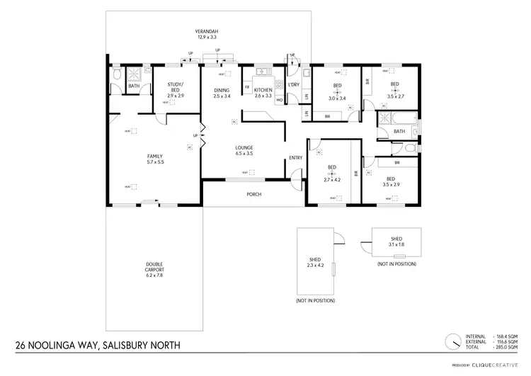 Floorplan of Homely house listing, 26 Noolinga Way, Salisbury North SA 5108