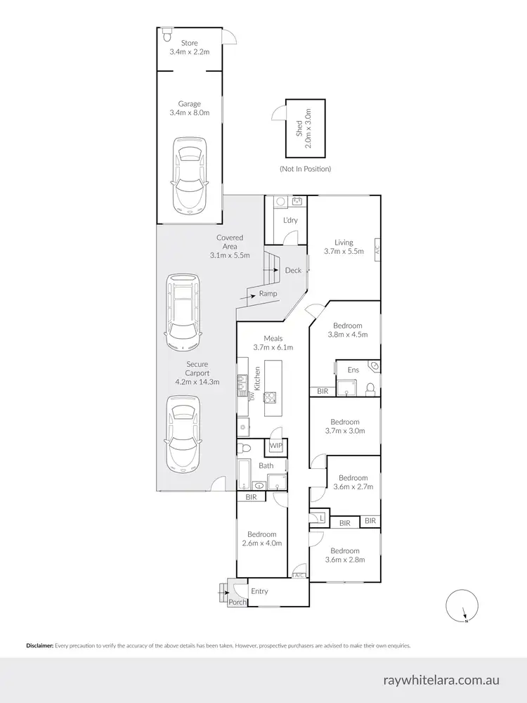 Floorplan of Homely house listing, 13 Forster Street, Norlane VIC 3214