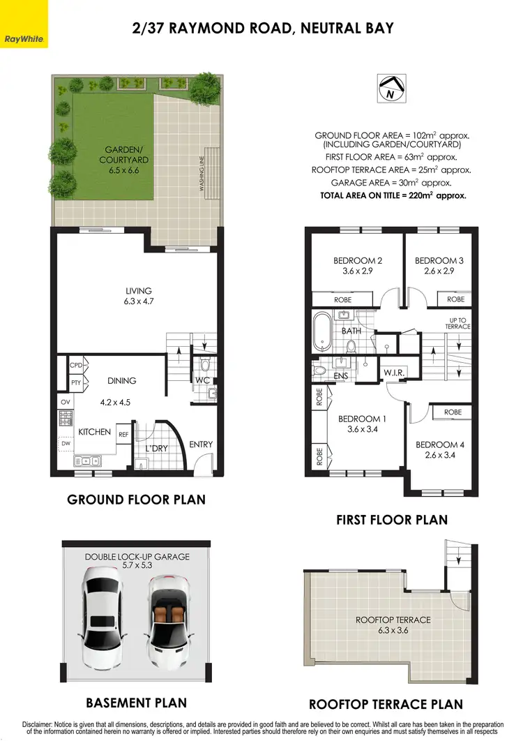 Floorplan of Homely townhouse listing, 2/37 Raymond Road, Neutral Bay NSW 2089