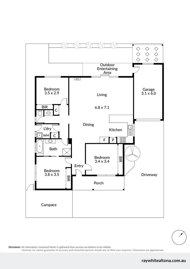 Floorplan of Homely unit listing, 46B Corrigan Avenue, Brooklyn VIC 3012