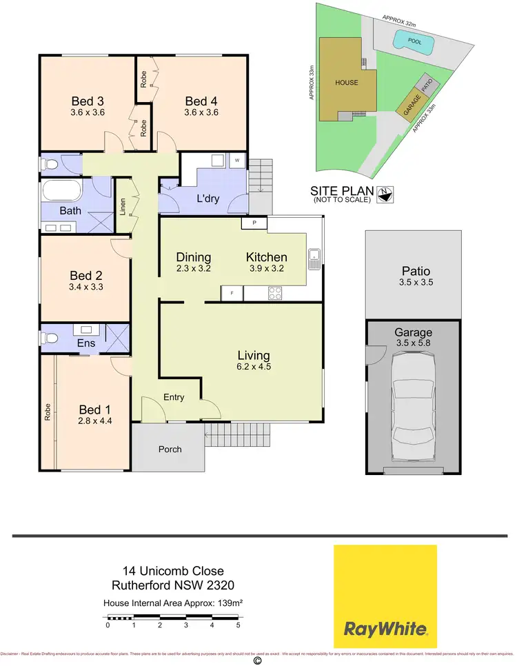 Floorplan of Homely house listing, 14 Unicomb Close, Rutherford NSW 2320
