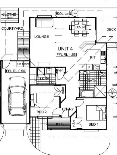 Floorplan of Homely unit listing, 4/9 Phillip Street, Quirindi NSW 2343