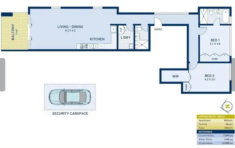 Floorplan of Homely apartment listing, 7/301 Alison Road, Coogee NSW 2034