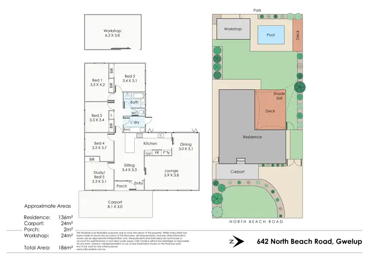 Floorplan of Homely house listing, 642 North Beach Road, Gwelup WA 6018
