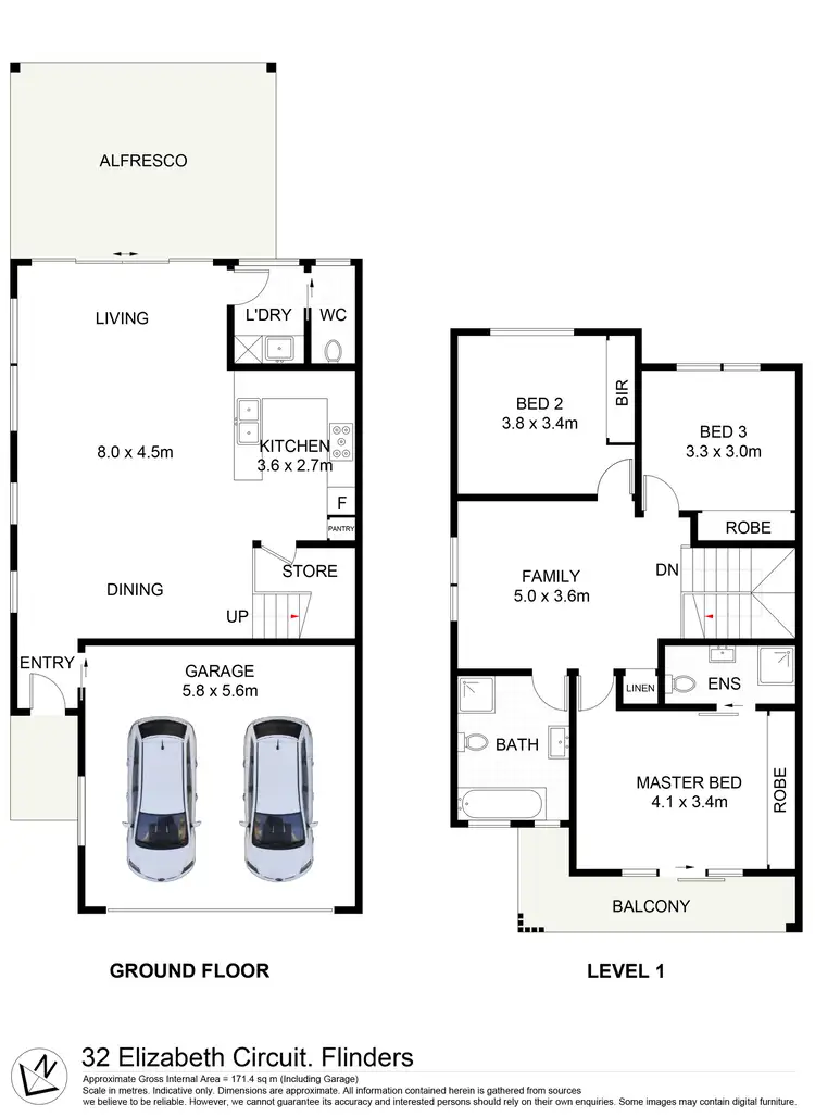 Floorplan of Homely house listing, 32 Elizabeth Circuit, Flinders NSW 2529