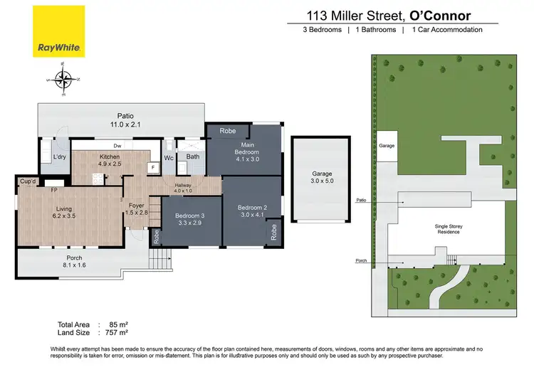 Floorplan of Homely house listing, 113 Miller Street, O'connor ACT 2602