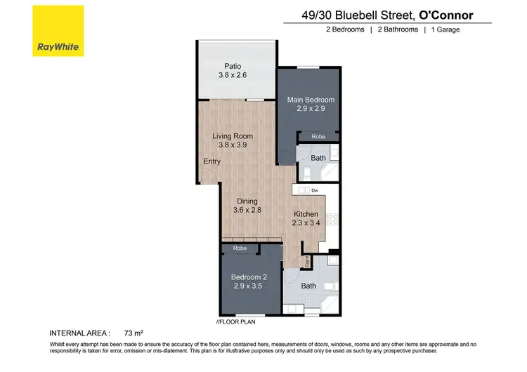 Floorplan of Homely apartment listing, 49/30 Bluebell Street, O'connor ACT 2602