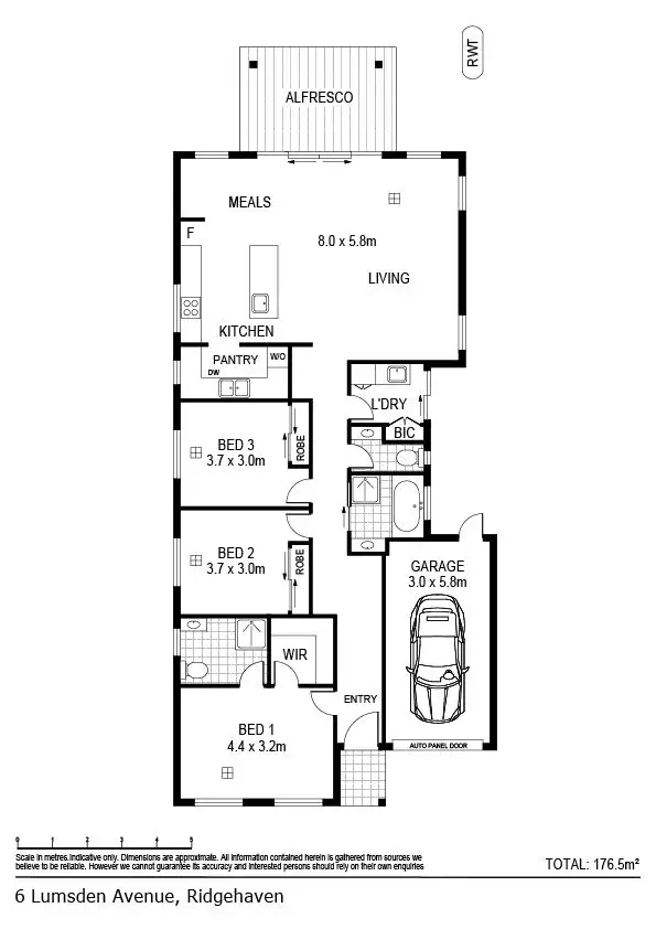 Floorplan of Homely house listing, 6 Lumsden Avenue, Ridgehaven SA 5097