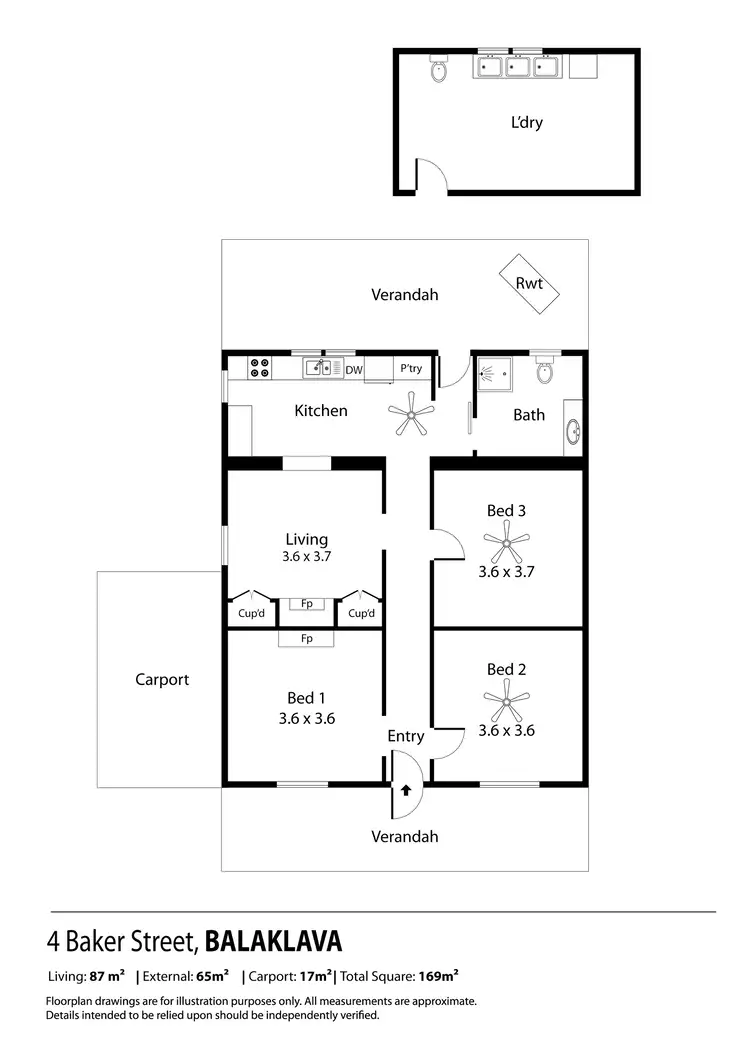 Floorplan of Homely house listing, 4 Baker Street, Balaklava SA 5461