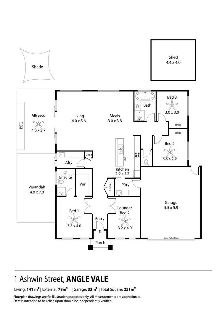 Floorplan of Homely house listing, 1 Ashwin Street, Angle Vale SA 5117