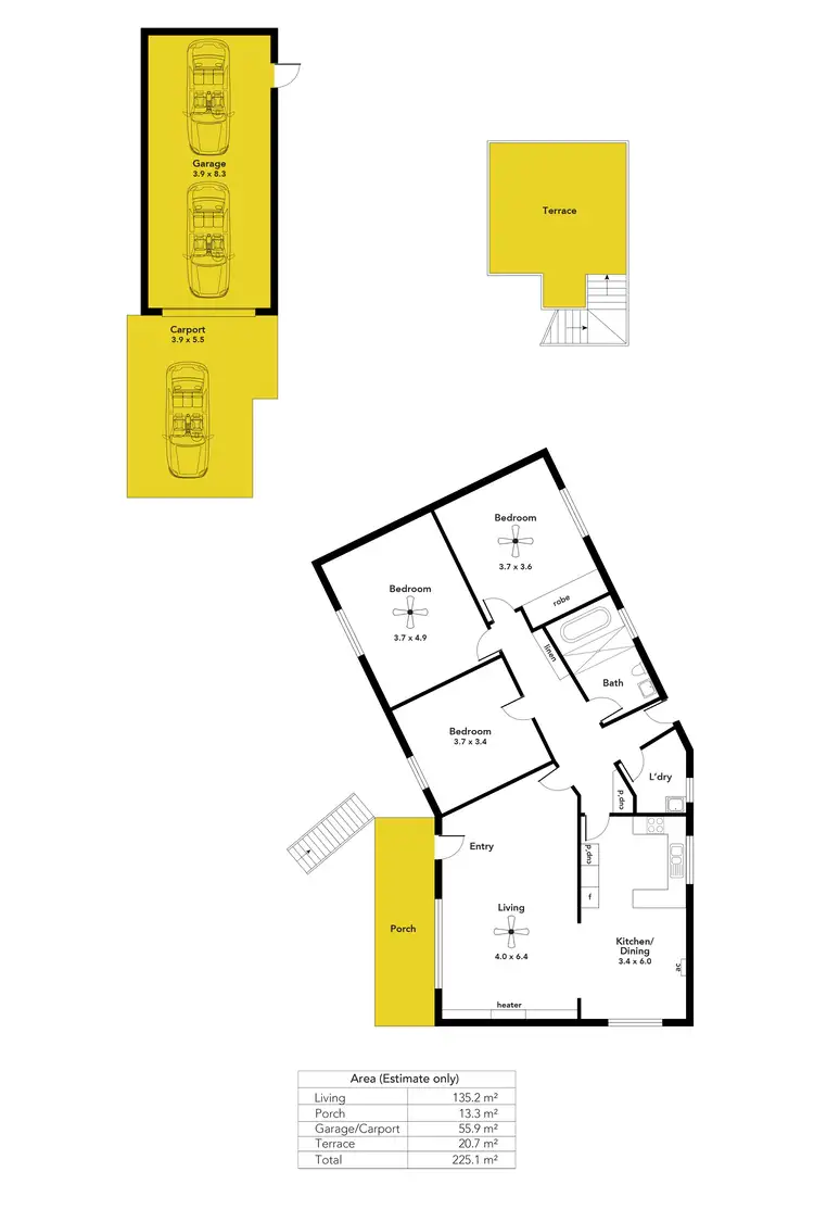 Floorplan of Homely house listing, 6 Kara Road, Seaview Downs SA 5049