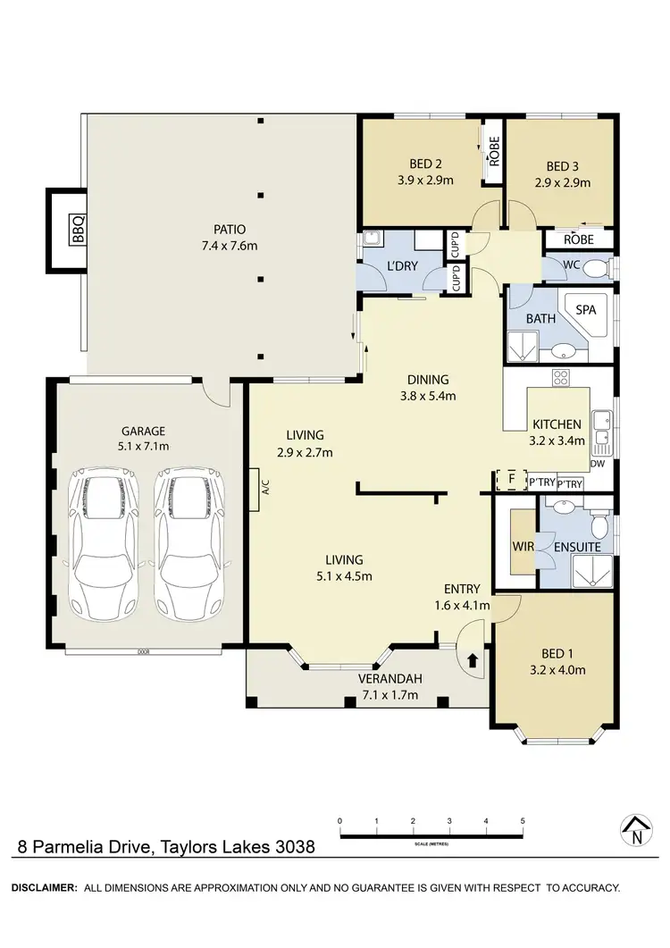 Floorplan of Homely house listing, 8 Parmelia Drive, Taylors Lakes VIC 3038