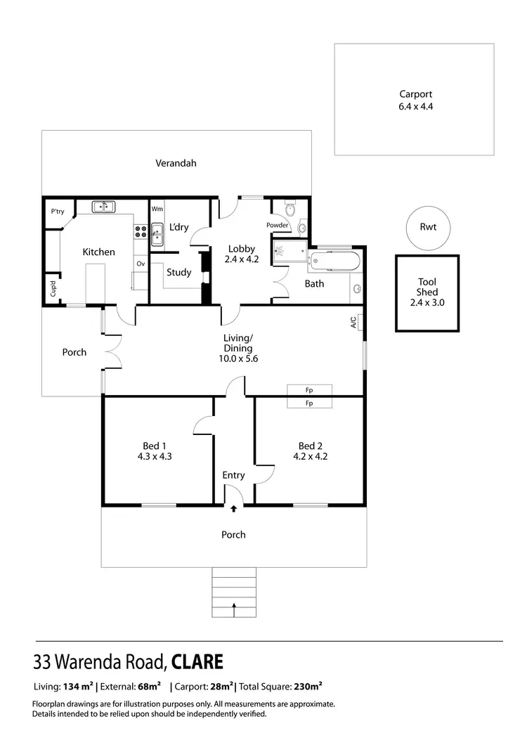 Floorplan of Homely house listing, 33 Warenda Road, Clare SA 5453