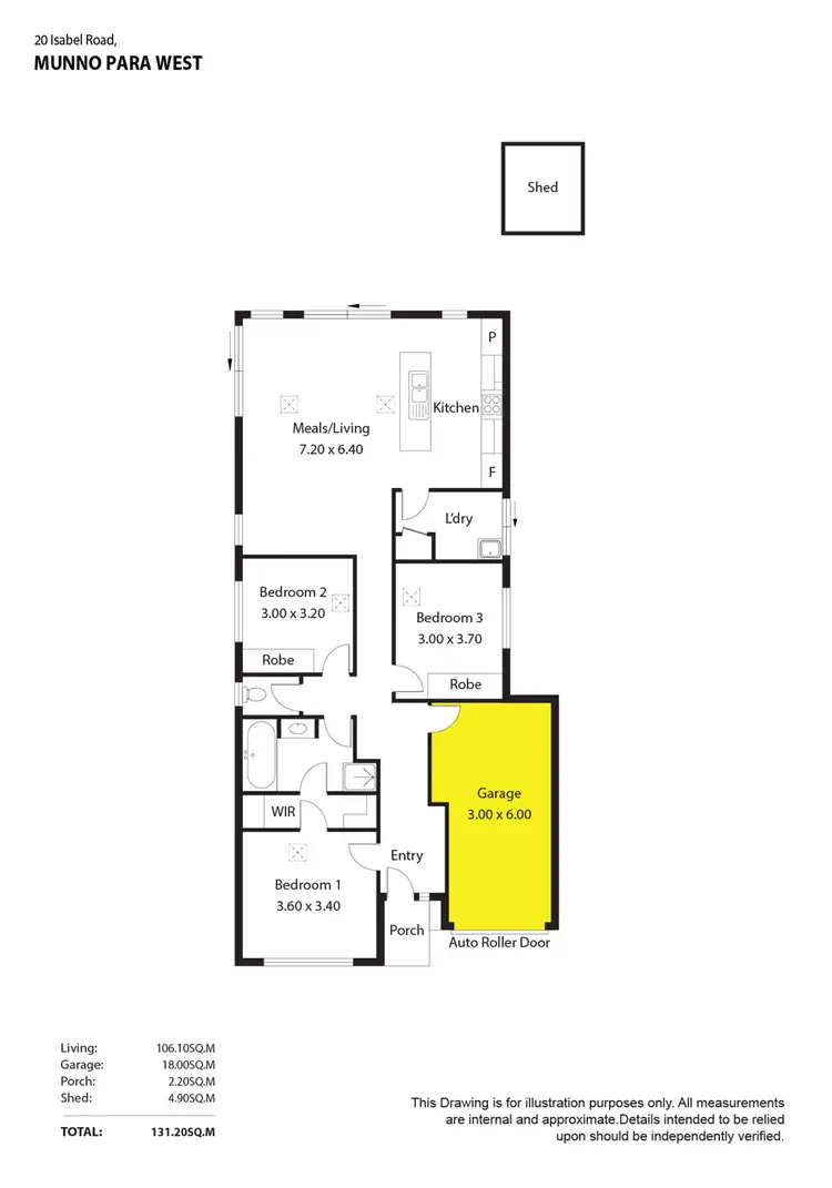 Floorplan of Homely house listing, 20 Isabel Road, Munno Para West SA 5115