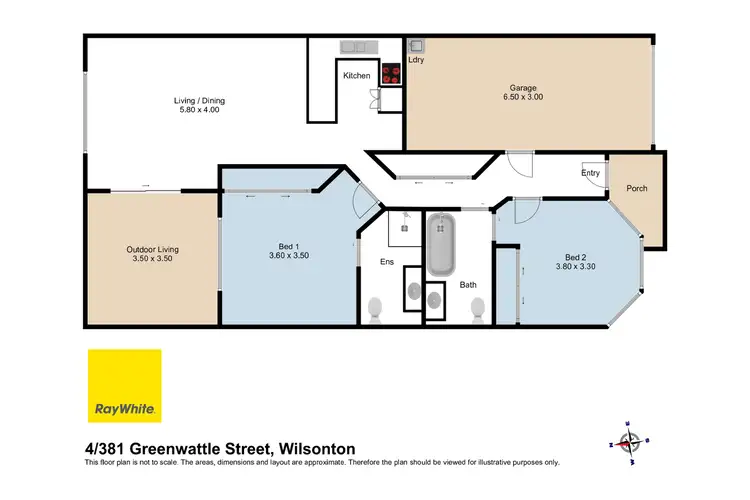 Floorplan of Homely unit listing, 4/381 Greenwattle Street, Wilsonton QLD 4350