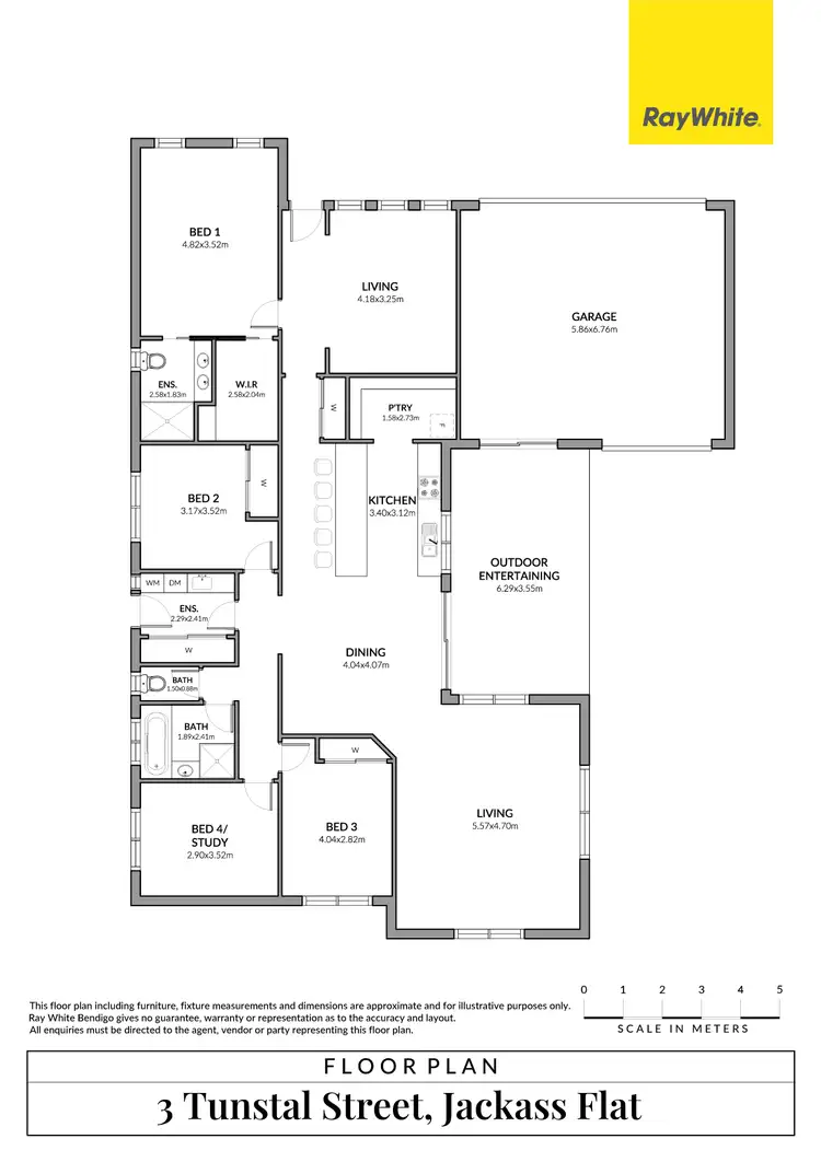 Floorplan of Homely house listing, 3 Tunstal Street, Jackass Flat VIC 3556