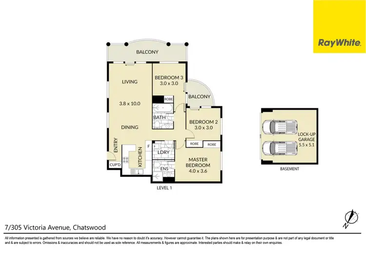 Floorplan of Homely unit listing, 7/305 Victoria Avenue, Chatswood NSW 2067