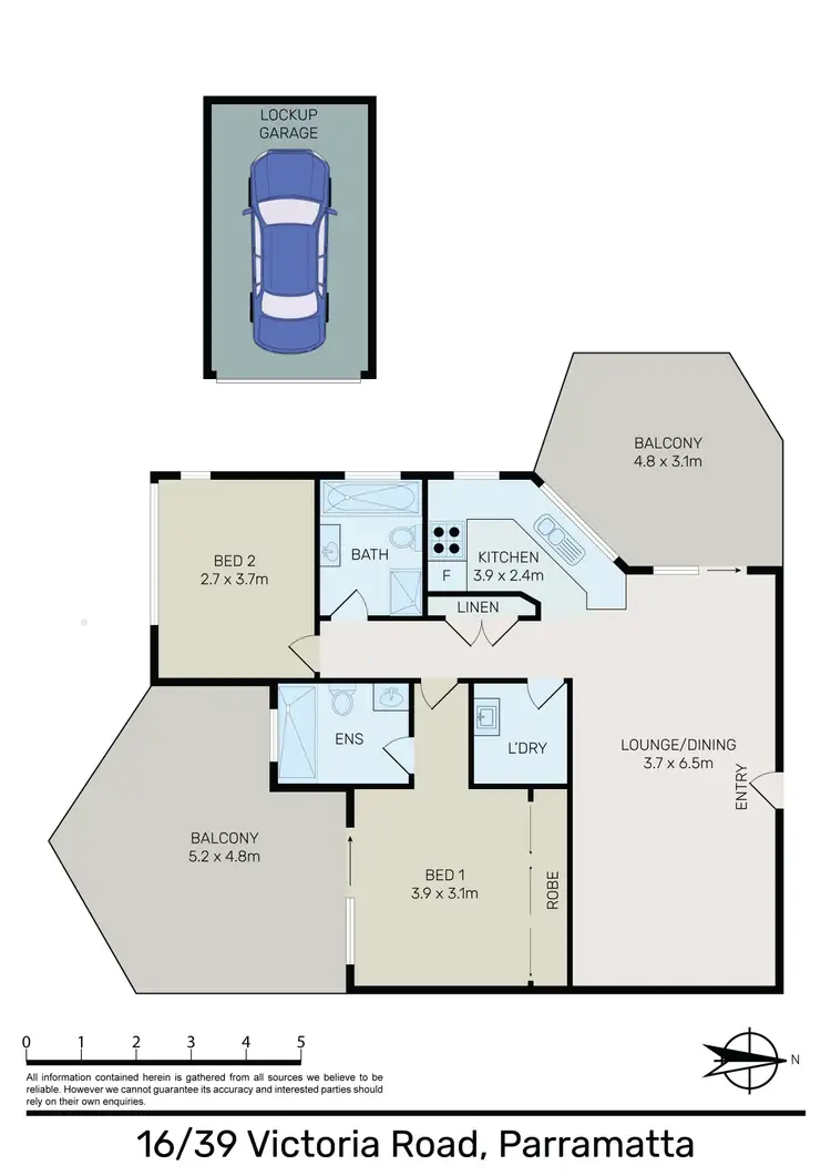 Floorplan of Homely unit listing, 16/39-41 Victoria Road, Parramatta NSW 2150
