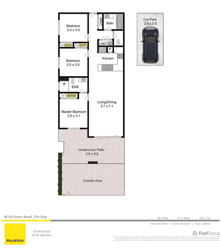 Floorplan of Homely unit listing, 8/18 Payne Road, The Gap QLD 4061