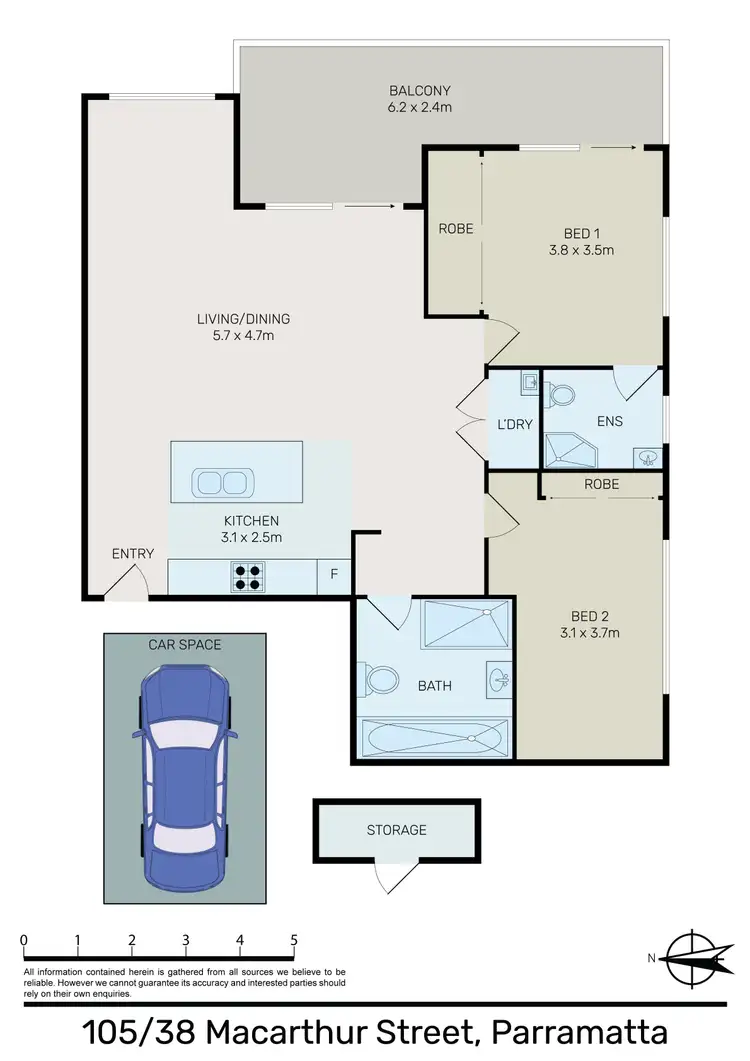 Floorplan of Homely apartment listing, 105/38 Macarthur Street, Parramatta NSW 2150