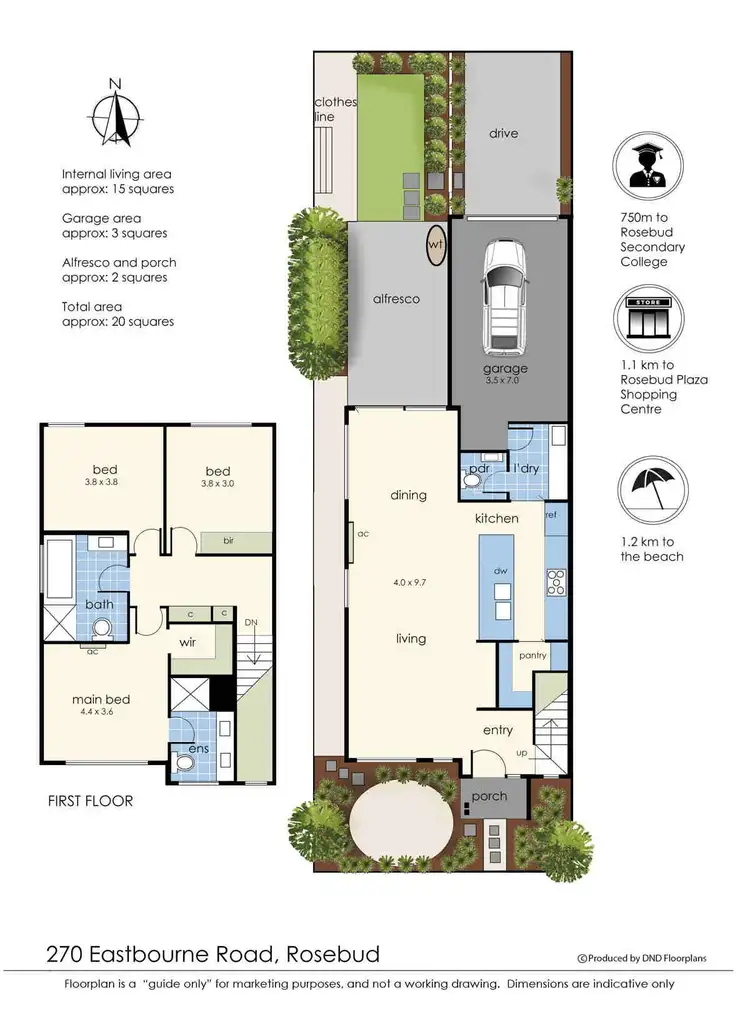 Floorplan of Homely house listing, 270 Eastbourne Road, Rosebud VIC 3939