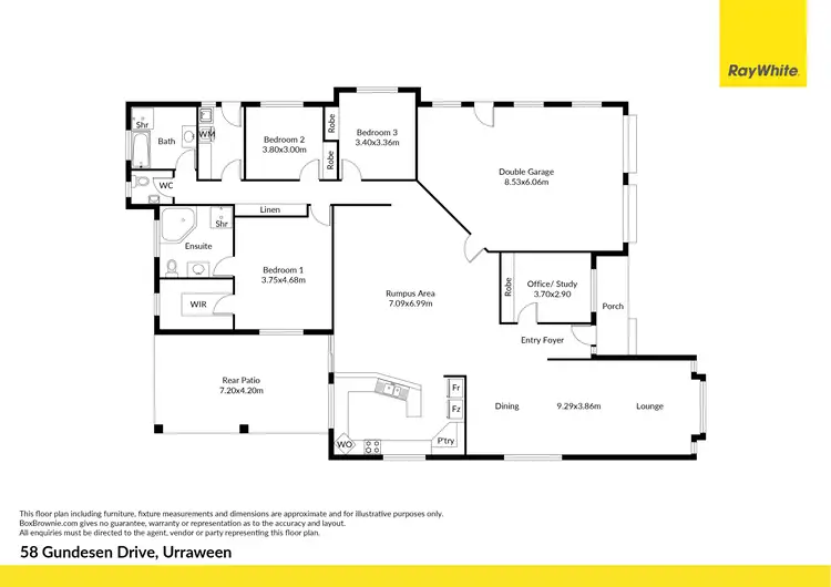 Floorplan of Homely house listing, 58 Gundesen Drive, Urraween QLD 4655