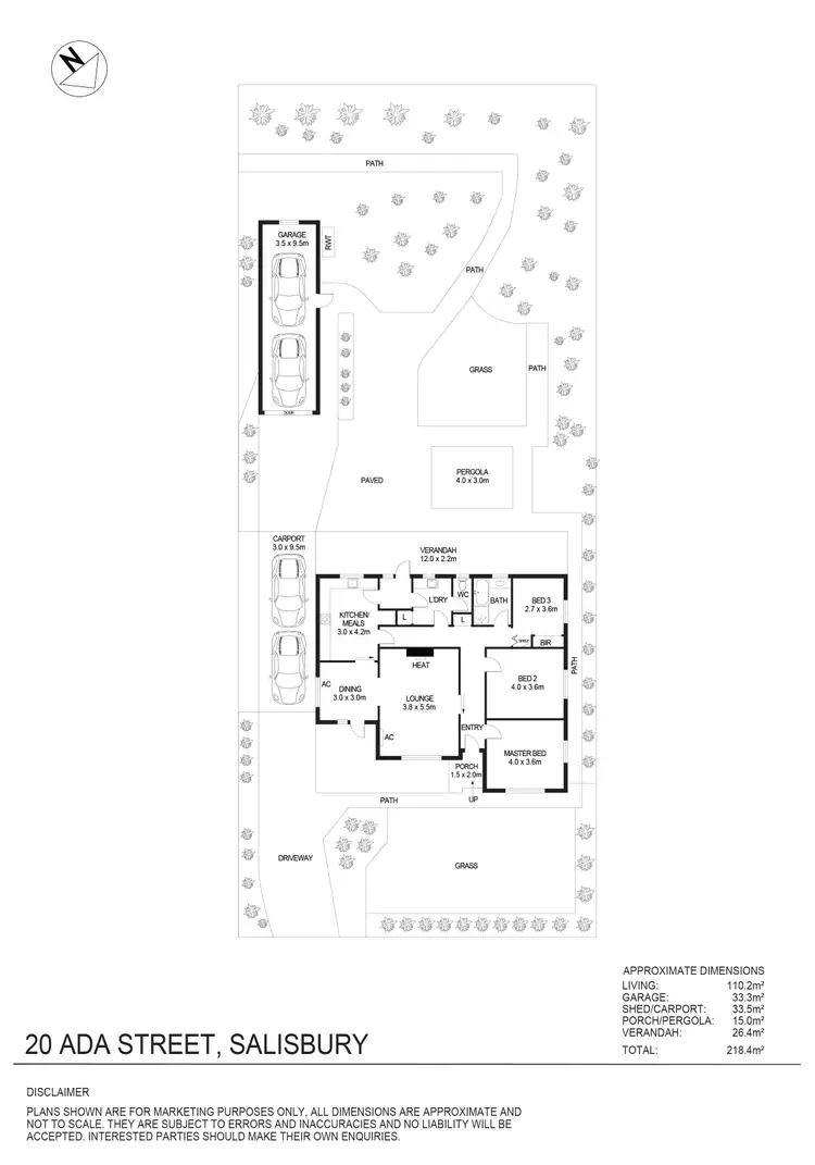 Floorplan of Homely house listing, 20 Ada Street, Salisbury SA 5108