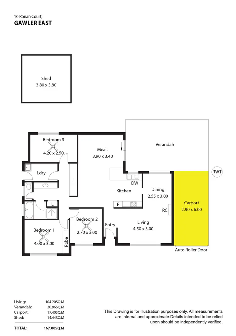 Floorplan of Homely house listing, 10 Ronan Court, Gawler East SA 5118