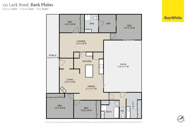 Floorplan of Homely rural property listing, 132 Lack Road, Back Plains QLD 4361